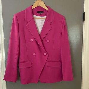 NWOT Gibson Fuchsia Double-Breasted Blazer, Size XL